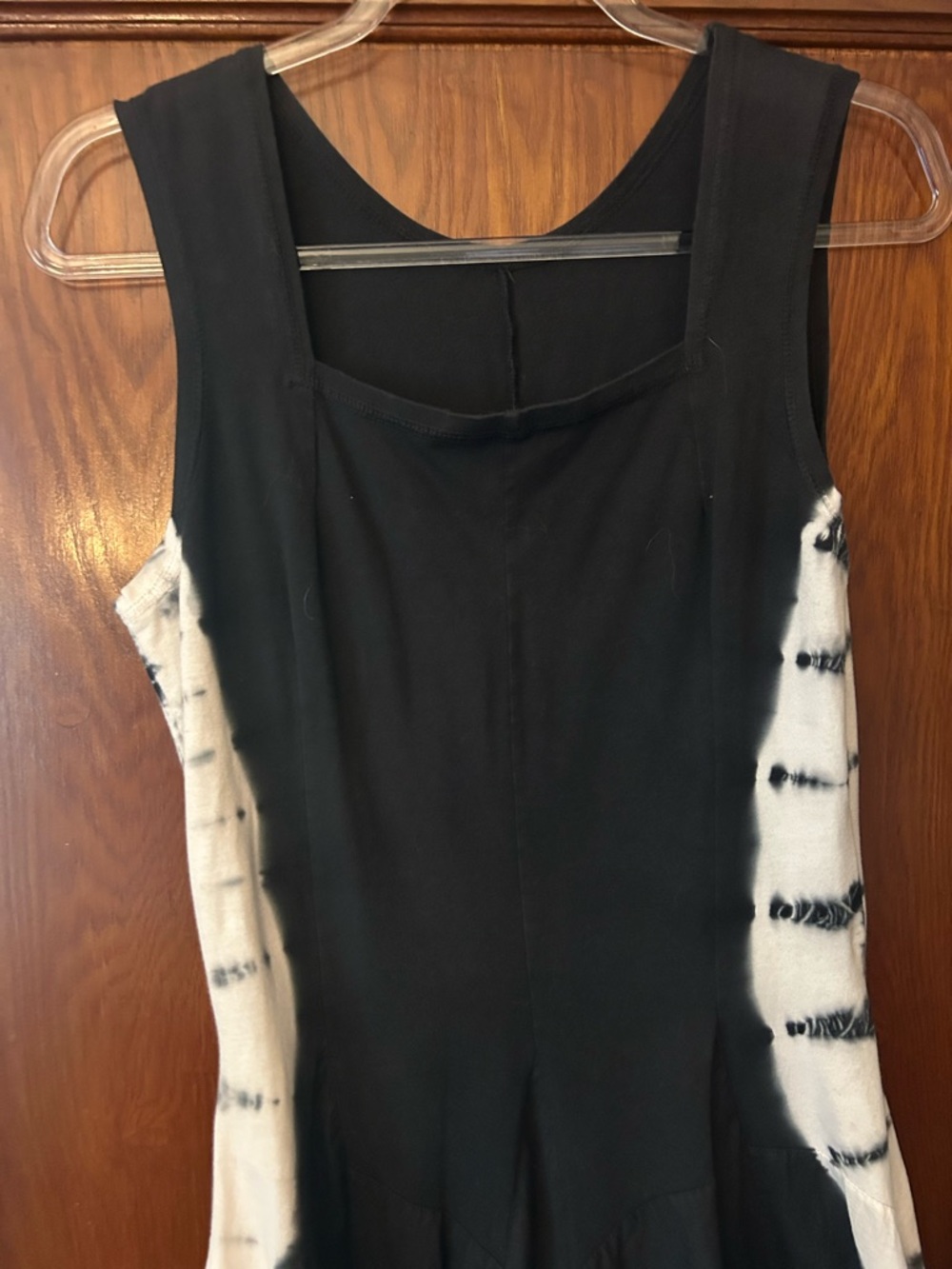 Vintage Luna Luz 90's Tie Dye Dress Cotton Black White Size Medium - Picture 2 of 8